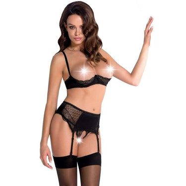 Set Lingerie Clarisse Nero Eleganza Femminile by Casmir